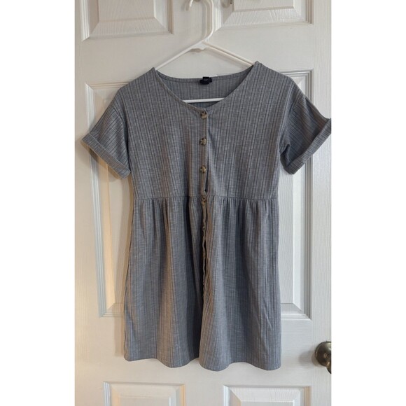 Art Class Girl’s Large 10-12 Gray Dress. Buttons - Picture 1 of 16